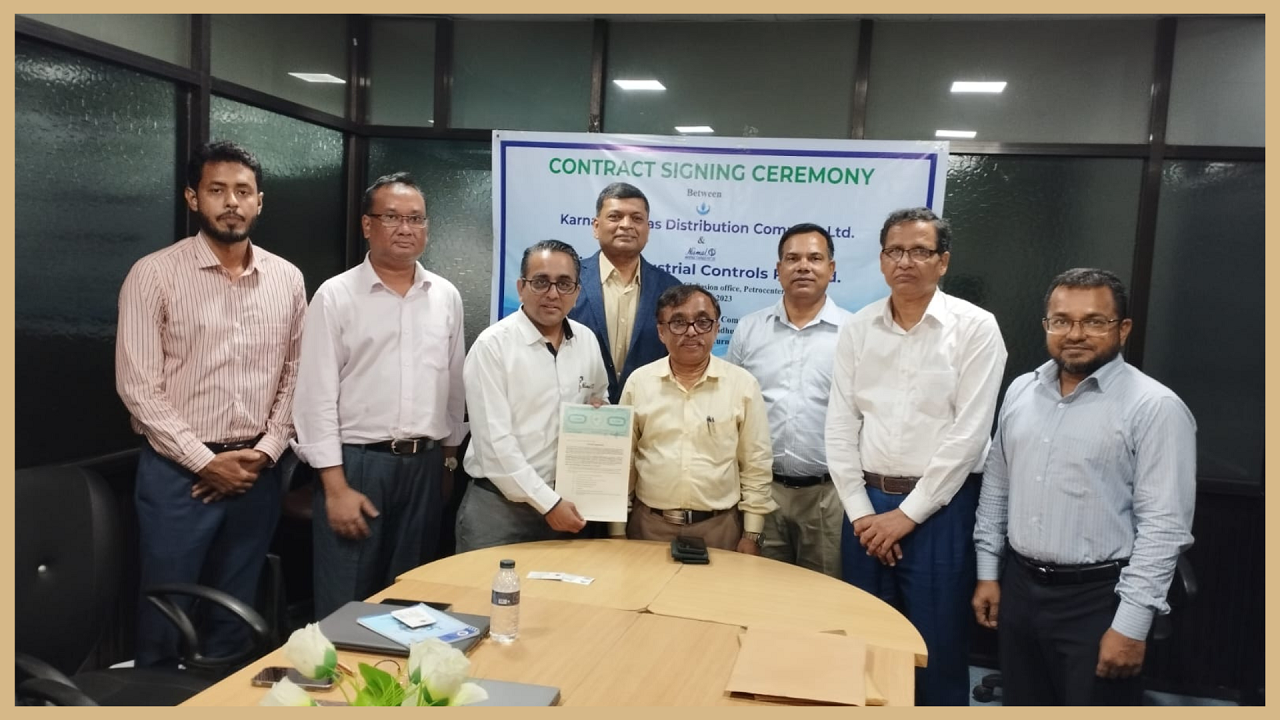 M/s. Nirmal Industrial Controls Pvt Ltd and M/s. Karnaphuli Gas Distribution Company Strategic Partnership with Momentous Contract Signing Ceremony.